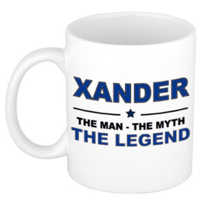 Xander The man, The myth the legend pensioen cadeau mok/beker 300 ml