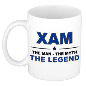 Xam The man, The myth the legend pensioen cadeau mok/beker 300 ml
