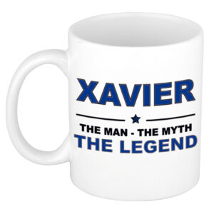Xavier The man, The myth the legend pensioen cadeau mok/beker 300 ml