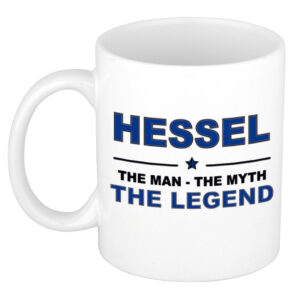Hessel The man, The myth the legend pensioen cadeau mok/beker 300 ml