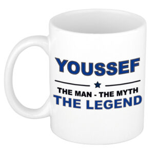 Youssef The man, The myth the legend pensioen cadeau mok/beker 300 ml