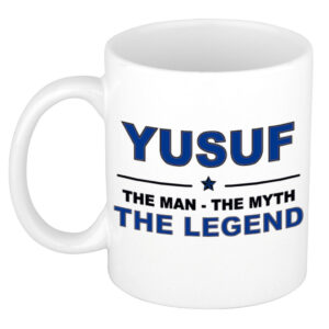 Yusuf The man, The myth the legend pensioen cadeau mok/beker 300 ml