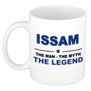 Issam The man, The myth the legend pensioen cadeau mok/beker 300 ml