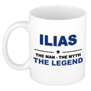 Ilias The man, The myth the legend pensioen cadeau mok/beker 300 ml