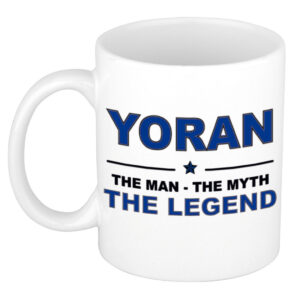 Yoran The man, The myth the legend pensioen cadeau mok/beker 300 ml