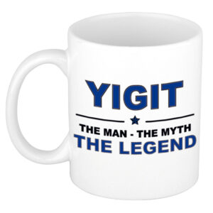 Yigit The man, The myth the legend pensioen cadeau mok/beker 300 ml