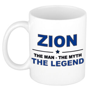 Zion The man, The myth the legend pensioen cadeau mok/beker 300 ml