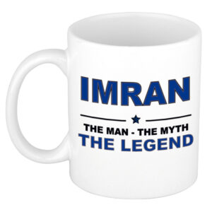 Imran The man, The myth the legend pensioen cadeau mok/beker 300 ml