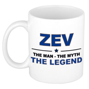Zev The man, The myth the legend pensioen cadeau mok/beker 300 ml
