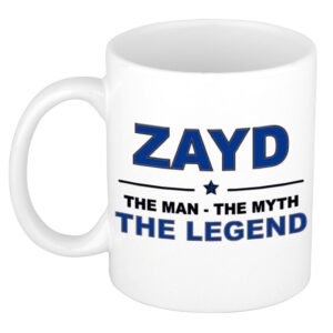 Zayd The man, The myth the legend pensioen cadeau mok/beker 300 ml