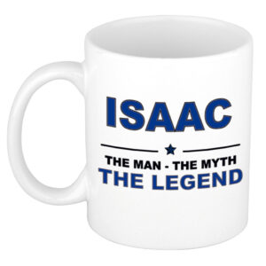 Isaac The man, The myth the legend pensioen cadeau mok/beker 300 ml