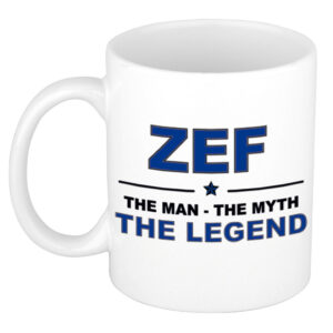 Zef The man, The myth the legend pensioen cadeau mok/beker 300 ml
