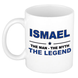 Ismael The man, The myth the legend pensioen cadeau mok/beker 300 ml