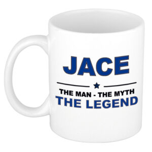 Jace The man, The myth the legend pensioen cadeau mok/beker 300 ml