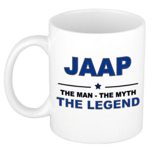 Jaap The man, The myth the legend pensioen cadeau mok/beker 300 ml