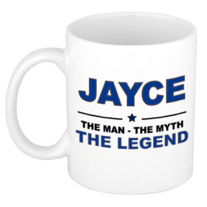 Jayce The man, The myth the legend pensioen cadeau mok/beker 300 ml