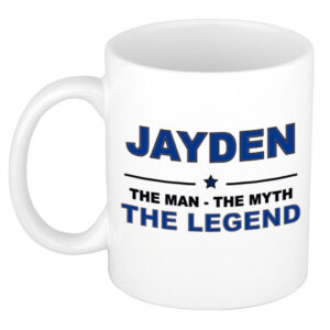 Jayden The man, The myth the legend pensioen cadeau mok/beker 300 ml