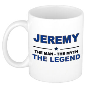 Jeremy The man, The myth the legend pensioen cadeau mok/beker 300 ml