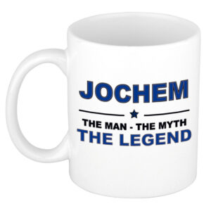 Jochem The man, The myth the legend pensioen cadeau mok/beker 300 ml