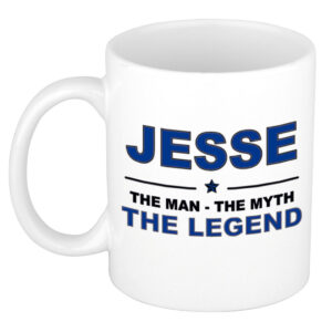 Jesse The man, The myth the legend pensioen cadeau mok/beker 300 ml