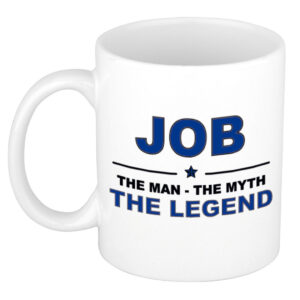 Job The man, The myth the legend pensioen cadeau mok/beker 300 ml