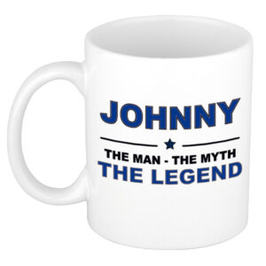 Johnny The man, The myth the legend pensioen cadeau mok/beker 300 ml