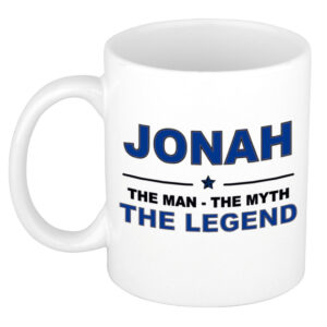 Jonah The man, The myth the legend pensioen cadeau mok/beker 300 ml
