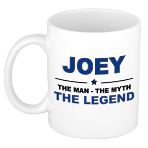 Joey The man, The myth the legend pensioen cadeau mok/beker 300 ml