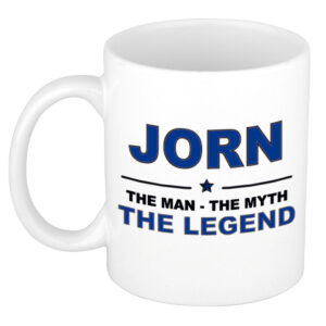 Jorn The man, The myth the legend pensioen cadeau mok/beker 300 ml