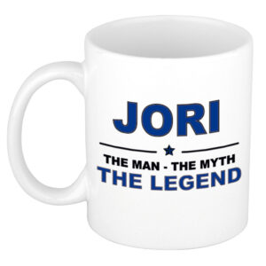 Jori The man, The myth the legend pensioen cadeau mok/beker 300 ml