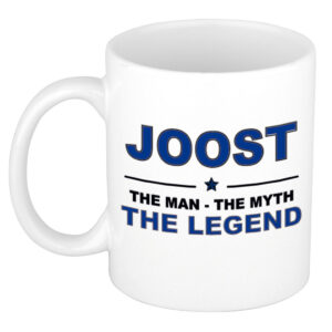 Joost The man, The myth the legend pensioen cadeau mok/beker 300 ml