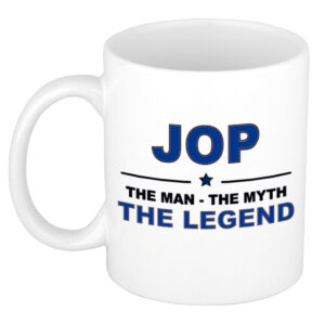 Jop The man, The myth the legend pensioen cadeau mok/beker 300 ml
