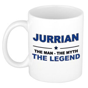 Jurrian The man, The myth the legend pensioen cadeau mok/beker 300 ml