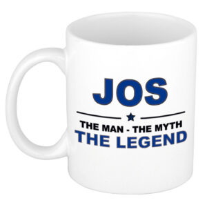 Jos The man, The myth the legend pensioen cadeau mok/beker 300 ml