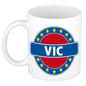 Kado mok voor Vic