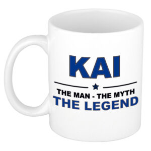 Kai The man, The myth the legend pensioen cadeau mok/beker 300 ml