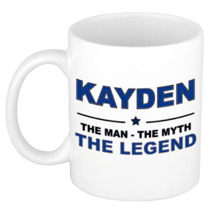 Kayden The man, The myth the legend pensioen cadeau mok/beker 300 ml