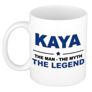 Kaya The man, The myth the legend pensioen cadeau mok/beker 300 ml