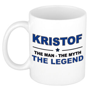 Kristof The man, The myth the legend pensioen cadeau mok/beker 300 ml