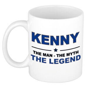 Kenny The man, The myth the legend pensioen cadeau mok/beker 300 ml