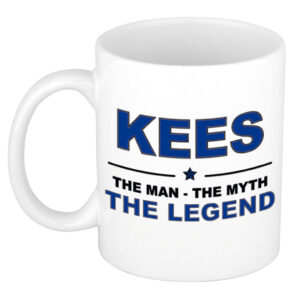 Kees The man, The myth the legend pensioen cadeau mok/beker 300 ml