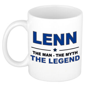 Lenn The man, The myth the legend pensioen cadeau mok/beker 300 ml