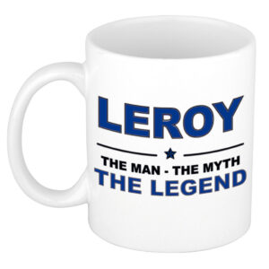 Leroy The man, The myth the legend pensioen cadeau mok/beker 300 ml