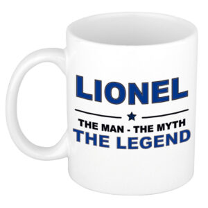 Lionel The man, The myth the legend pensioen cadeau mok/beker 300 ml