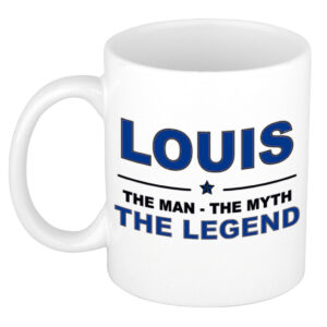Louis The man, The myth the legend pensioen cadeau mok/beker 300 ml