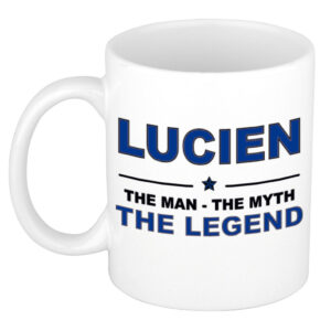 Lucien The man, The myth the legend pensioen cadeau mok/beker 300 ml