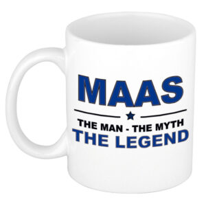 Maas The man, The myth the legend pensioen cadeau mok/beker 300 ml