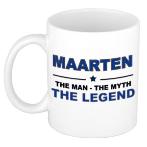 Maarten The man, The myth the legend pensioen cadeau mok/beker 300 ml