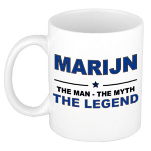 Marijn The man, The myth the legend pensioen cadeau mok/beker 300 ml