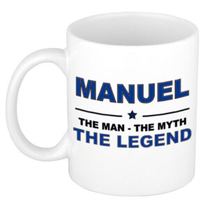 Manuel The man, The myth the legend pensioen cadeau mok/beker 300 ml